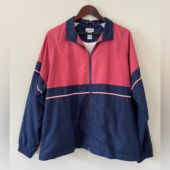 Classic Elements Mens Jacket XL Windbreaker Style Lightweight Color Block Collar - Picture 1 of 8